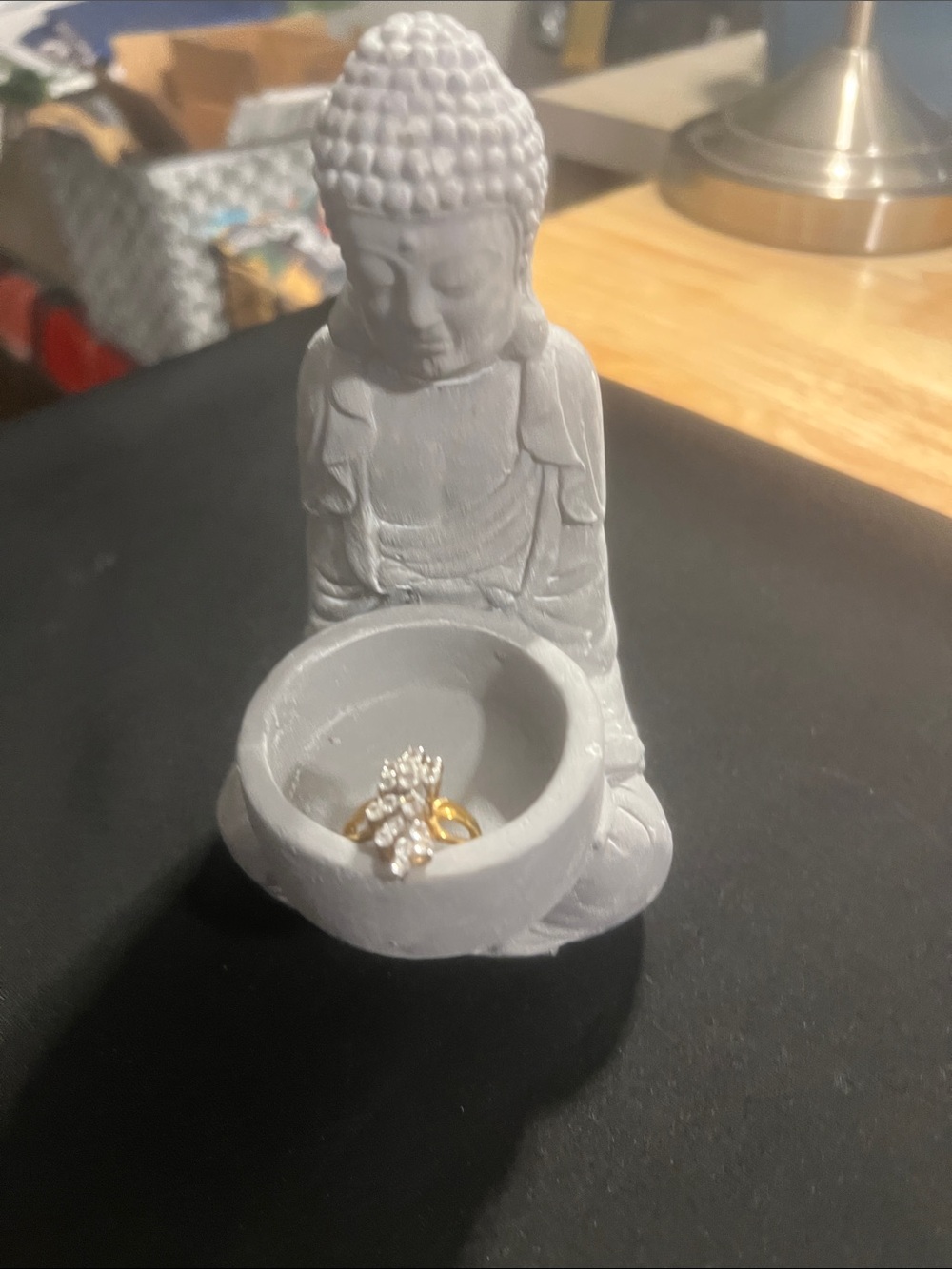 Gold Accent Ring Diamond and gold filled